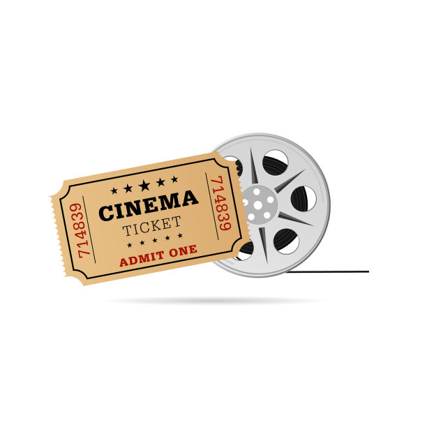 带胶带的电影票图片下载