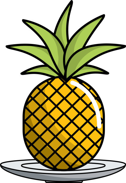 隔离菠萝果实设计图片下载