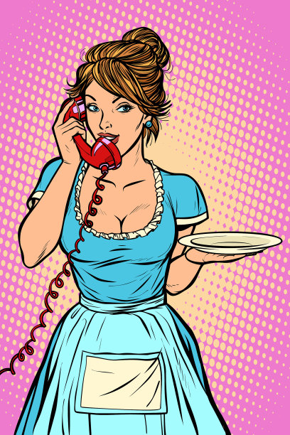 送空盘子给酒店服务员图片下载