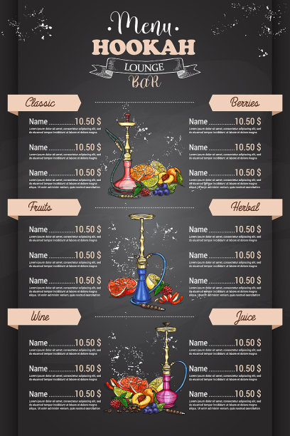 颜色菜单设计图片下载