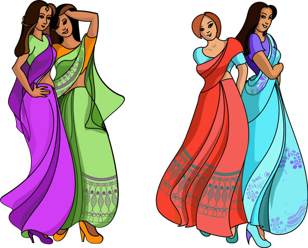 印度时尚设置图片下载