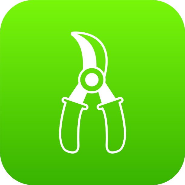 葡萄剪刀图标绿色图片下载