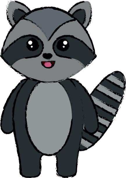 可爱温柔的浣熊性格图片下载