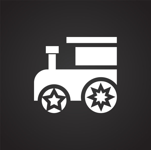 黑色背景上的圣诞玩具火车图片下载