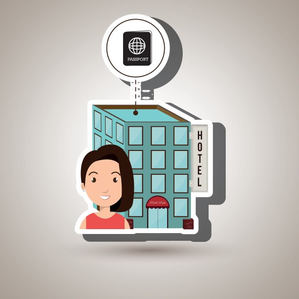 女子酒店建筑服务图片下载