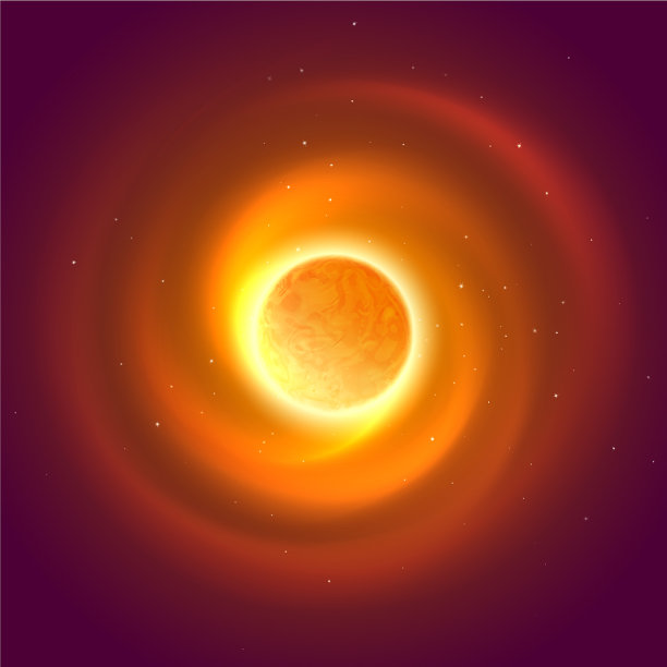 太阳和太空辉光背景图片下载