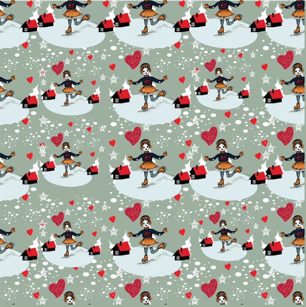 可爱的小女孩穿着暖和的毛衣图片下载