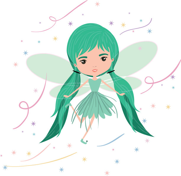 长着翅膀扎着辫子的仙女图片下载