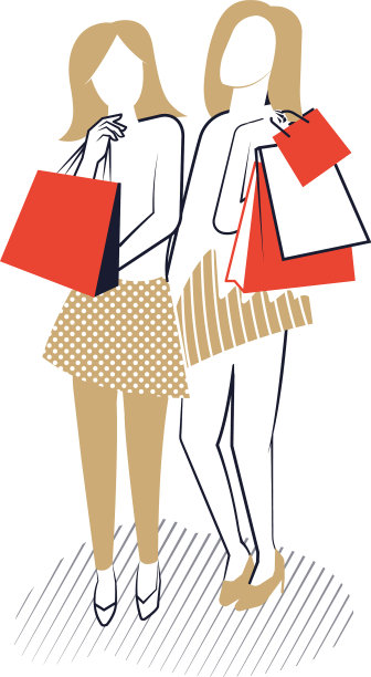 年轻女孩拿着购物袋图片下载