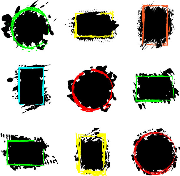 收集黑漆飞溅纹理图片下载