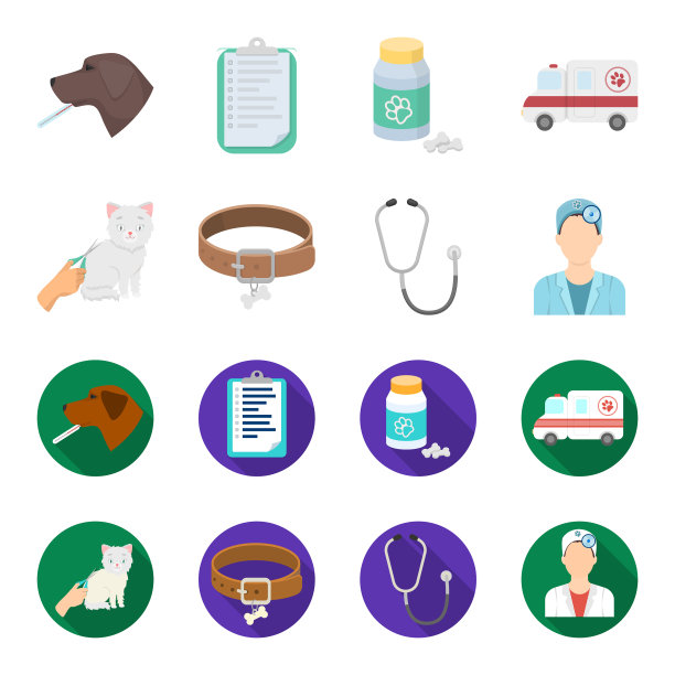 颈骨猫剪兽医诊所套图片下载