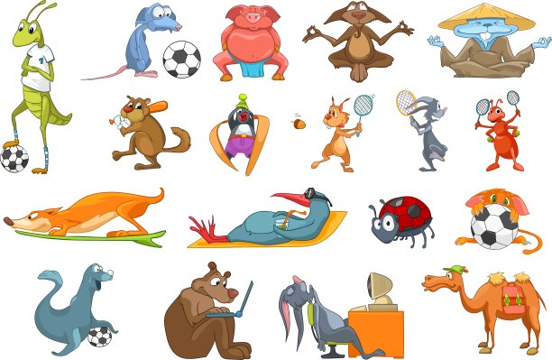 动物运动套装图片下载