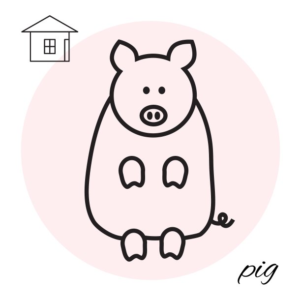 猪细线图标图片下载