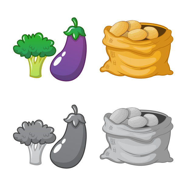 农业孤立对象与农业标志设置图片下载