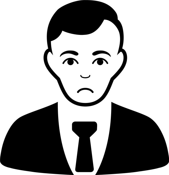 悲伤的商人黑色偶像图片下载