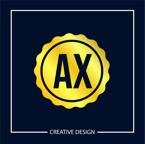 字母AX标志设计模板图片下载