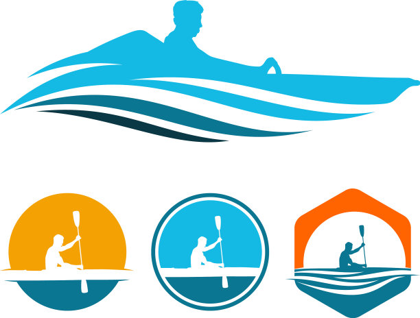 划艇划艇划艇有日出划艇的标志图片下载