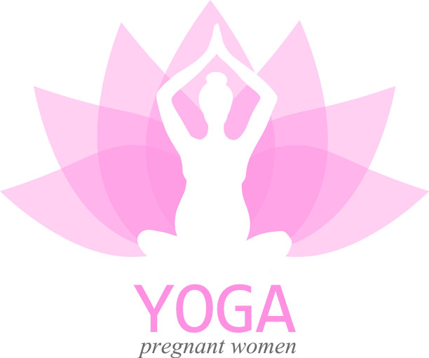 孕妇坐莲花式瑜伽为图片下载