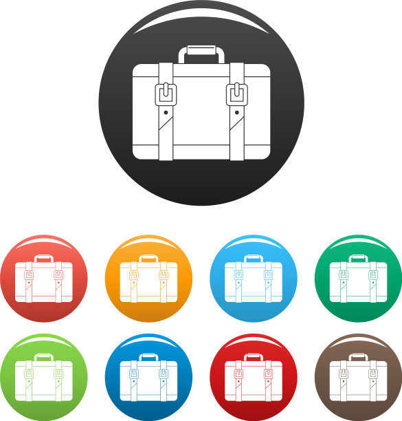 旅行皮包图标设置颜色图片下载