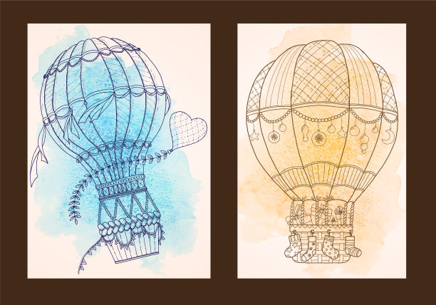 平面设计的水彩画页，为注意每周图片下载