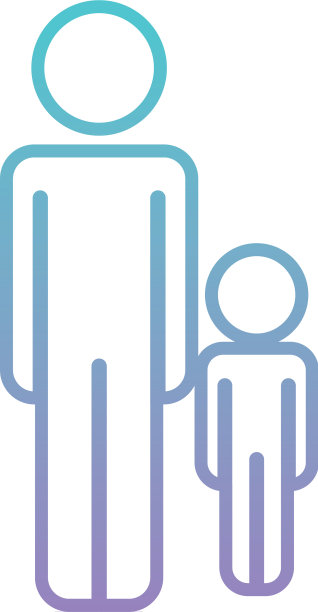 父亲和儿子的轮廓图片下载