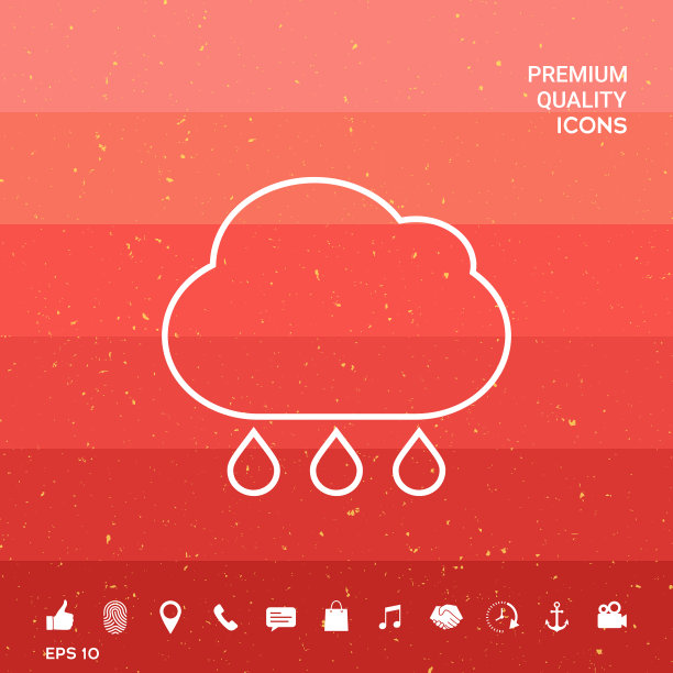 云雨线条图标图片下载