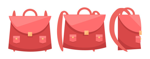 粉色学校背包图标图片下载