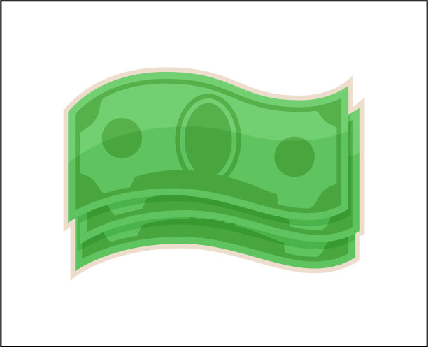 抽象美元图标孤立在白色背景图片下载