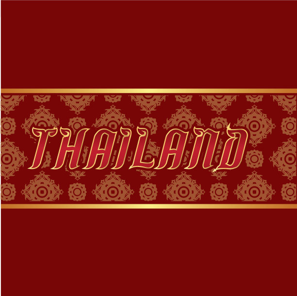 泰国泰国设计框架红色背景图片下载