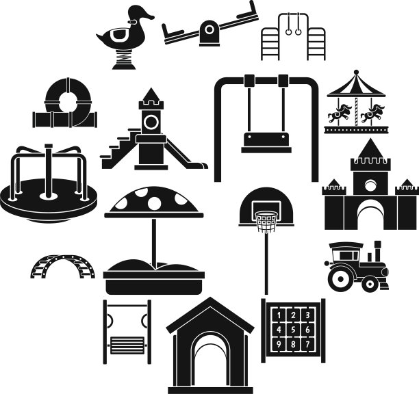 操场图标设置简单的风格图片下载