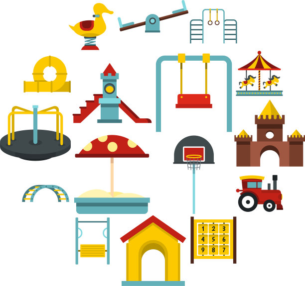 操场设置平面图标图片下载