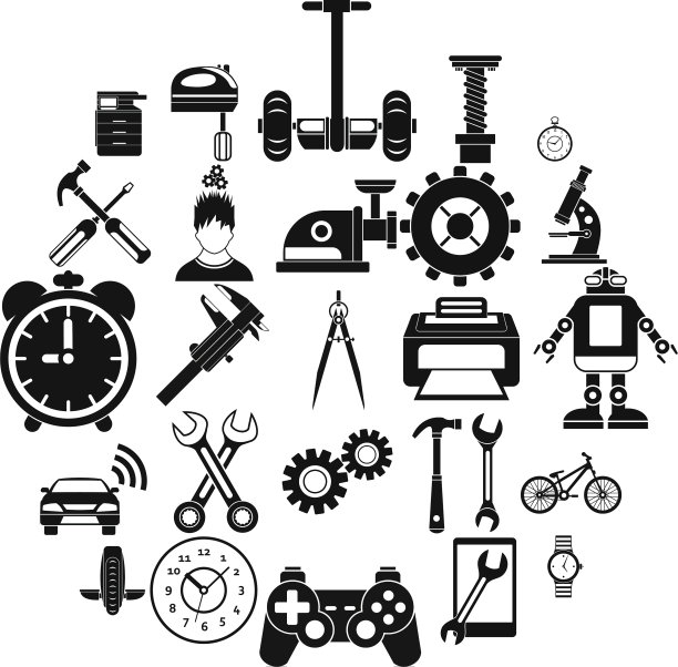 工具图标设置简单的风格图片下载