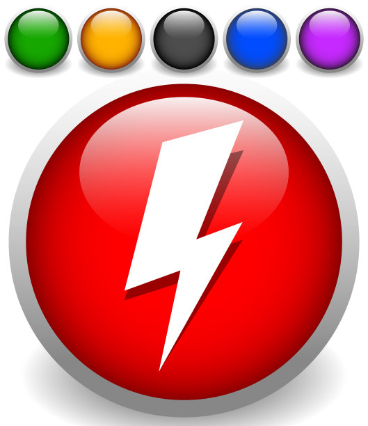 图标与火花闪电符号为图片下载