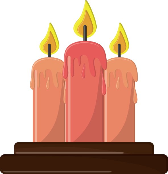 圣诞季孤蜡烛设计图片下载