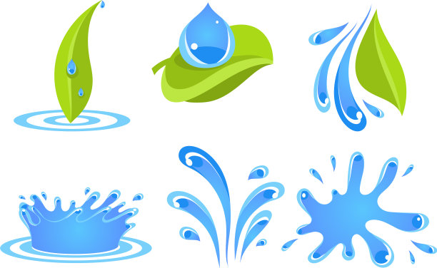 17、绿叶水珠溅生态图片下载