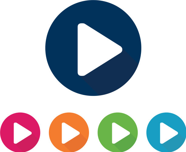 播放按钮图标设置为平面设计图片下载