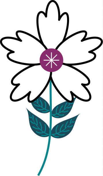 番红花花瓣叶茎自然点缀图片下载