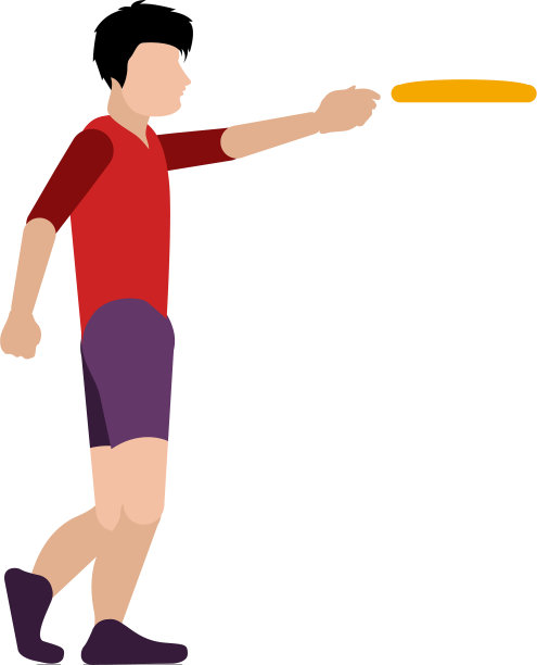 孤立的人玩飞盘图片下载