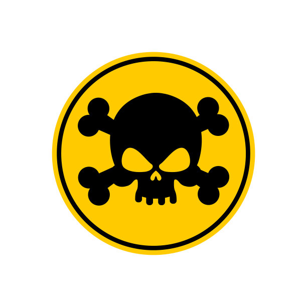 危险毒药标志黄色注意有毒危害图片下载