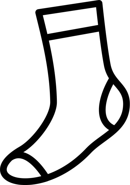 日常袜子图标简单的风格图片下载