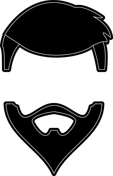 时髦的发型和胡子图片下载