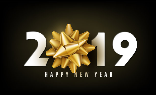 2019年新年背景金灿灿图片下载