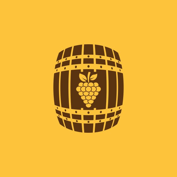 酒桶和酒杯图标图片下载