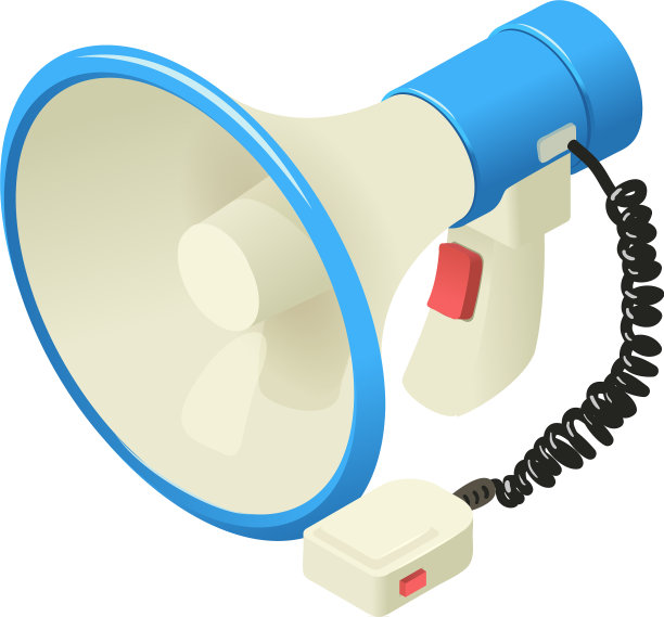 扩音器图标的声音等距风格图片下载