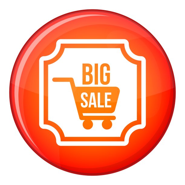 大减价贴纸图标平风格图片下载