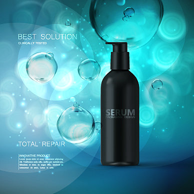 保湿血清广告海报模板图片下载