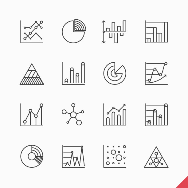 薄线性商业数据市场信息图表图片下载