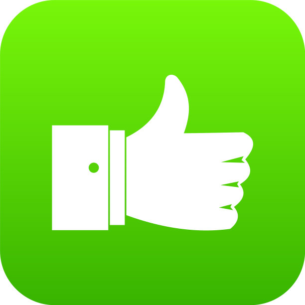 拇指手势图标数字绿色图片下载