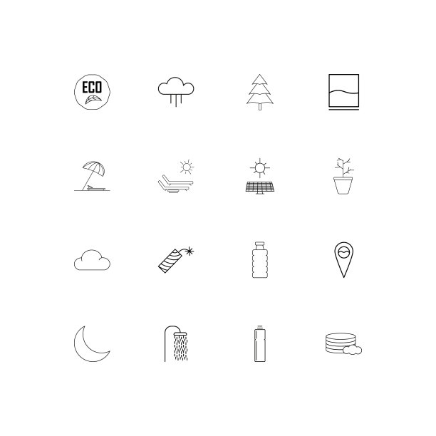 自然线性薄图标设置概述简单的图标图片下载