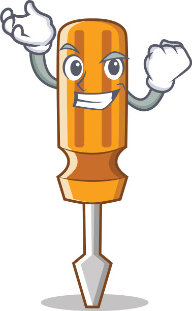 成功的螺丝刀人物卡通风格图片下载